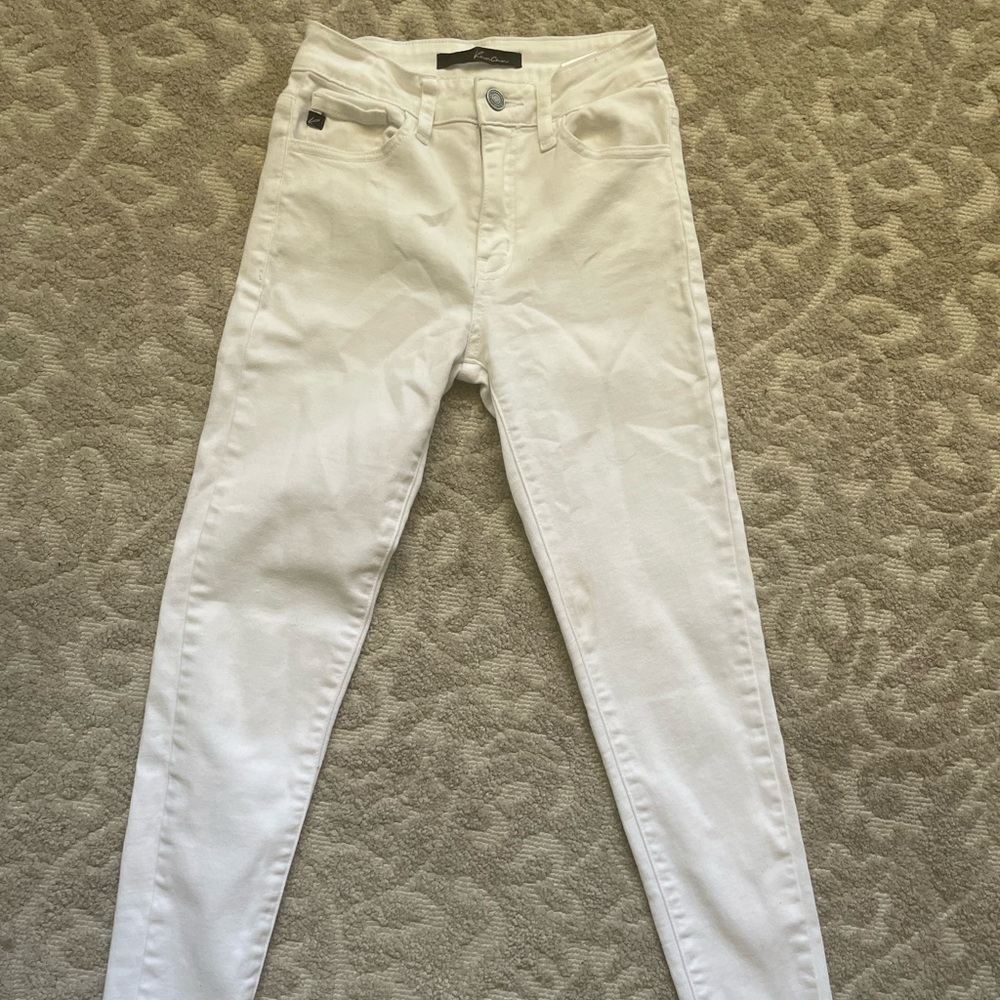 Kancan White Frayed Denim